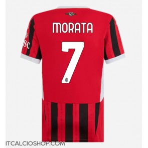 AC Milan Alvaro Morata #7 Prima Maglia Femmina 2024-25 Manica Corta